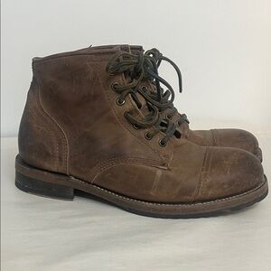 Freebird Men's Rustic Brown Leather Boots  Leavenworth  sz 10    77650